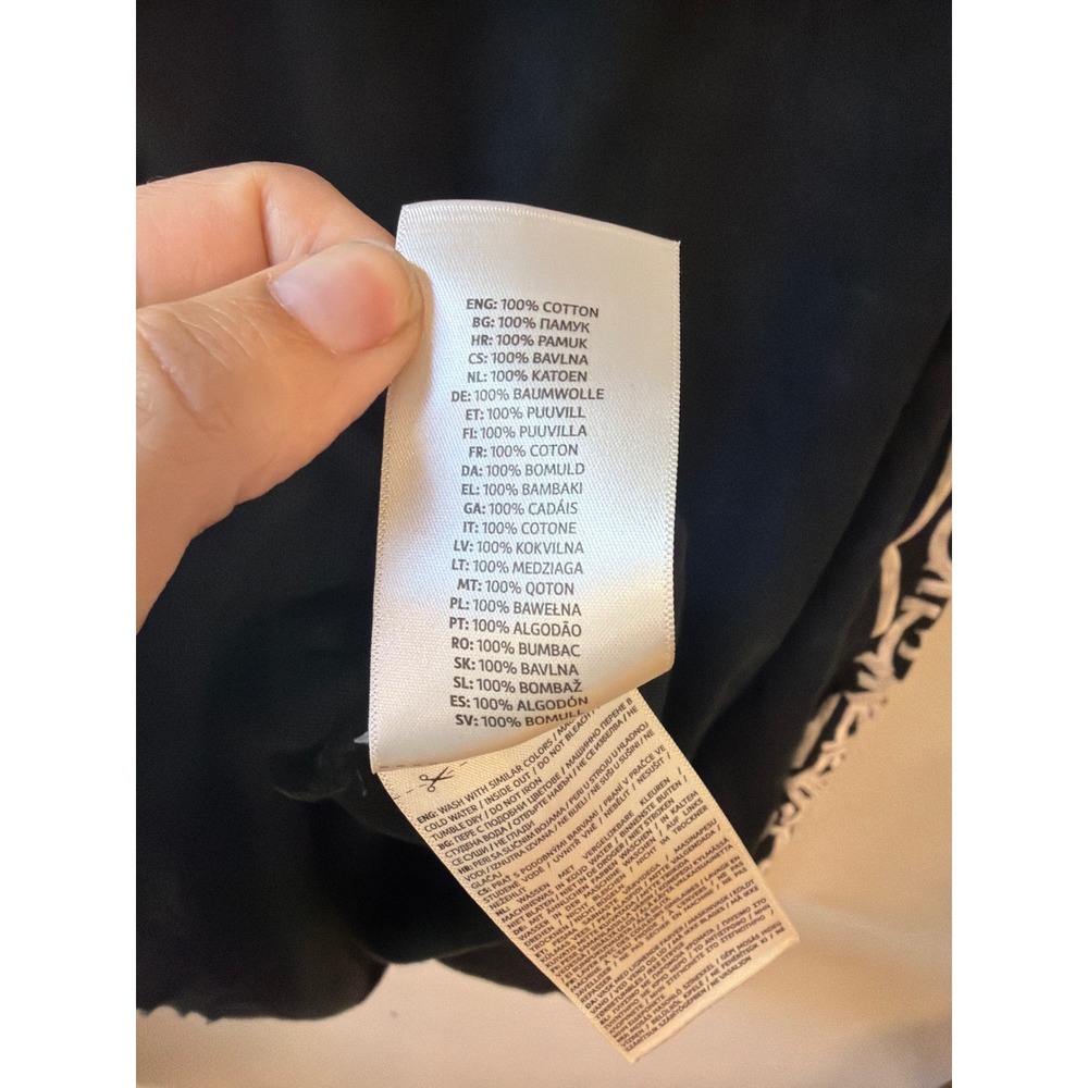 YoungLA Long Sleeve T-Shirt Mens Large Black Mineral Wash Gothic Graphic 8021 - Picture 7 of 9